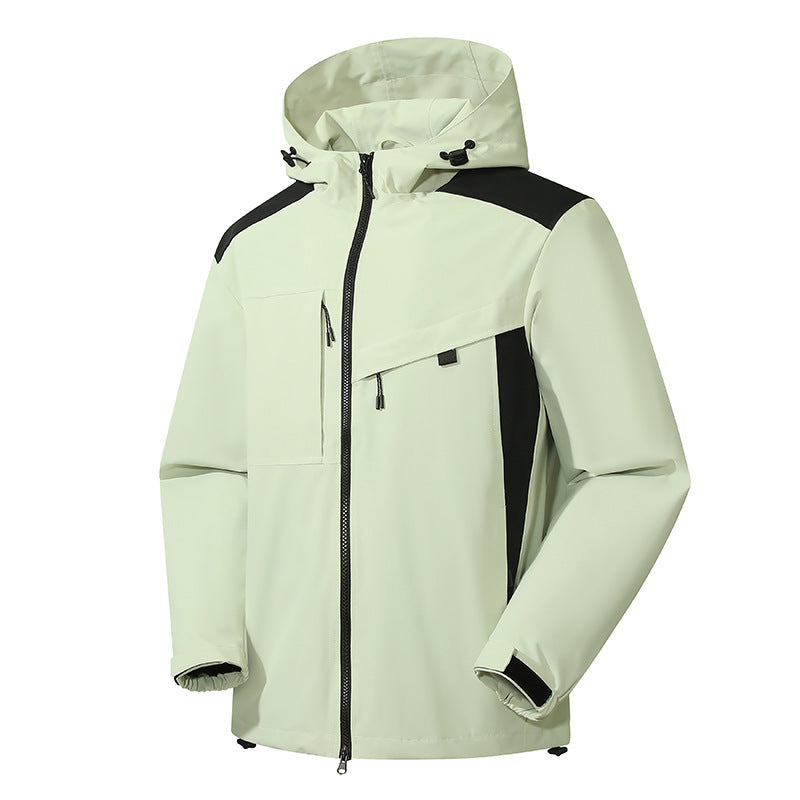 Herren Softshell Outdoorjacke mit wasserdichter Membran und verstellbarer Kapuze Nord Taschen