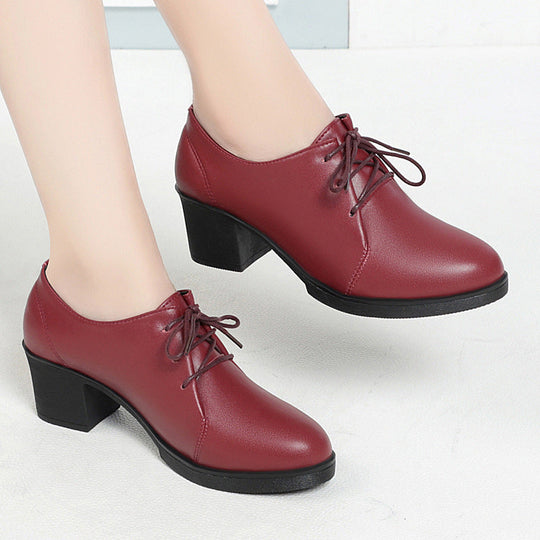 Damen Elegante Schnürschuhe mit bequemen Blockabsatz und modischem Obermaterial - Vittorelli