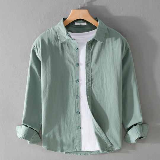 Herren Leichtes Layering-Hemd mit innenliegendem Jersey-Einsatz und entspanntem Schnitt Nord Taschen