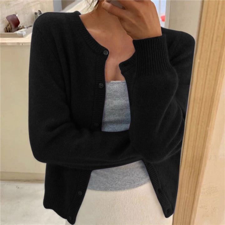 Damen kuschelige Strickjacke