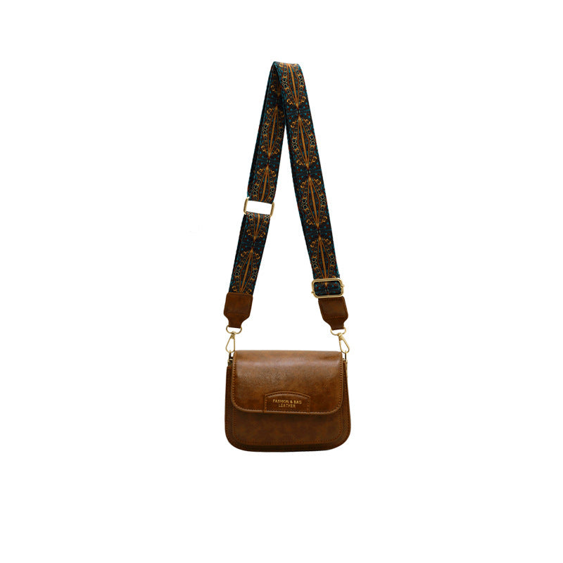 Damen Umhängetasche im Vintage-Look mit aufwendigem Schulterriemen Nord Taschen