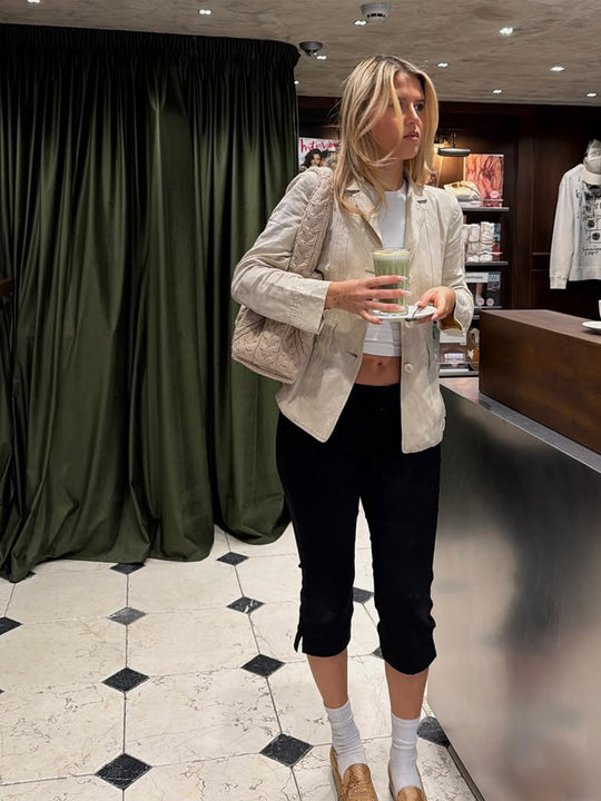 Damen Leichter strukturierter Leinenblazer mit Relaxed‑Fit, Ein-Knopf‑Verschluss & aufgesetzten Taschen Nord Taschen