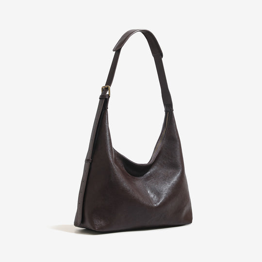 Damen Hobo-Tasche aus edlem Leder mit verstellbarem Schulterriemen Nord Taschen