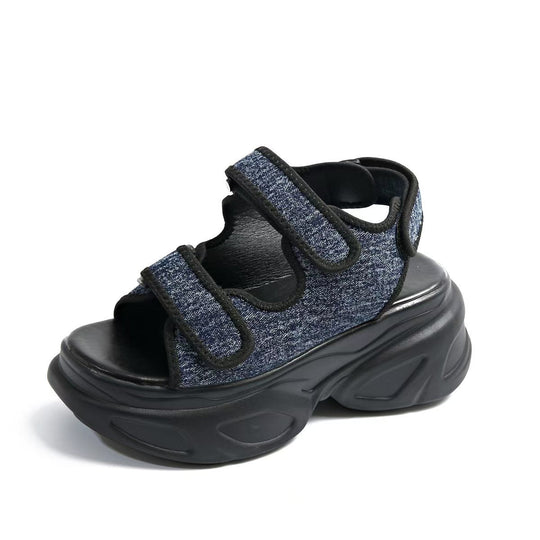 Damen Plateau-Sandalen mit verziertem Riemen und komfortabler Sohle Nord Taschen
