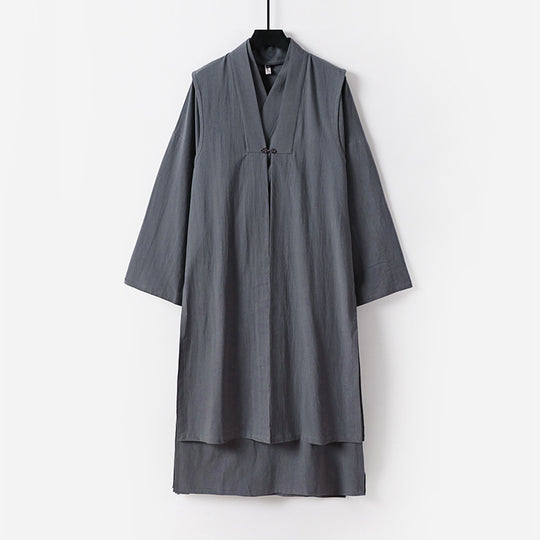 Unisex Langer Oversize-Kimono‑Mantel mit dezentem Knebelverschluss und weiter Silhouette Nord Taschen