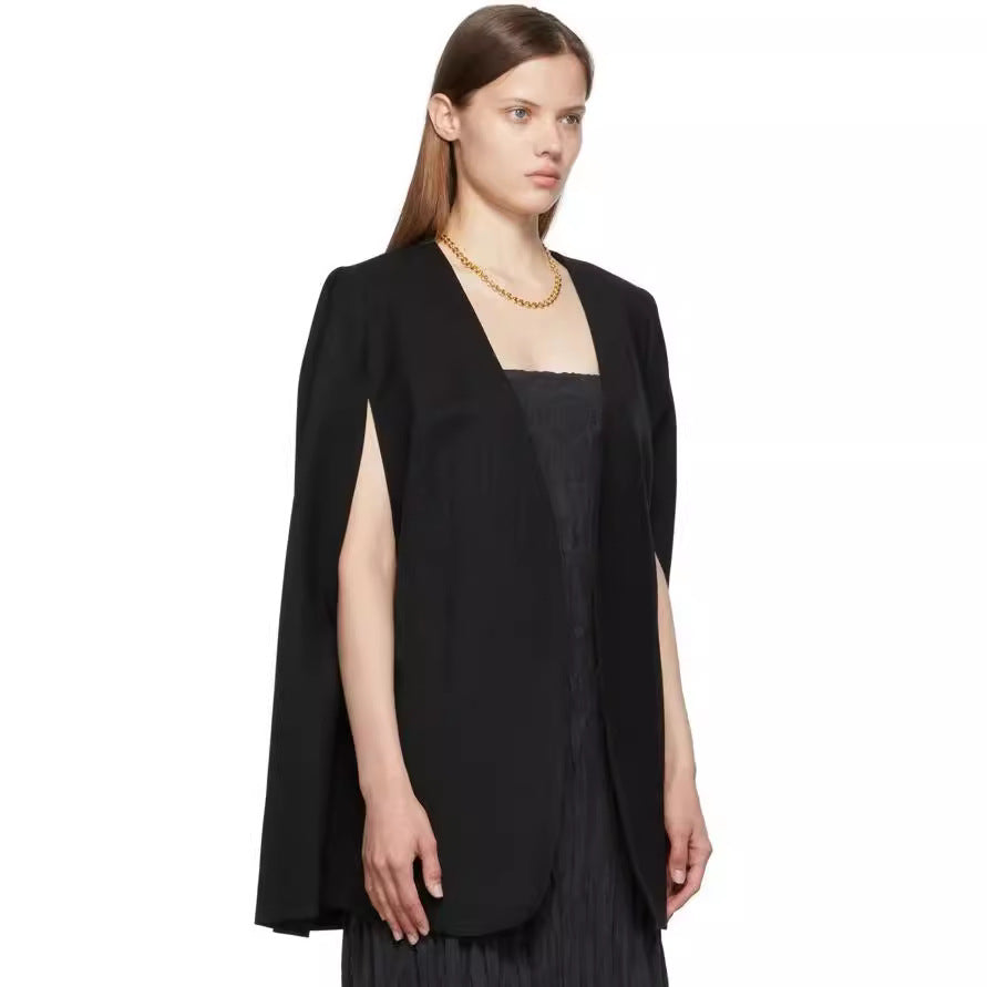 Damen Cape-Blazer mit offenem Fall und seitlichen Arm-Schlitzen Nord Taschen