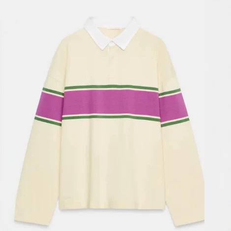 Damen Feinstrick-Poloshirt-Cardigan mit kurzem Arm und durchgehendem Reißverschluss Nord Taschen