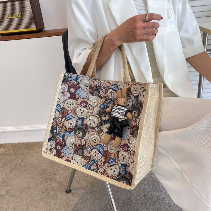 Damen Tragetasche mit verspieltem Tiermotiv und stabilen Griffen Nord Taschen