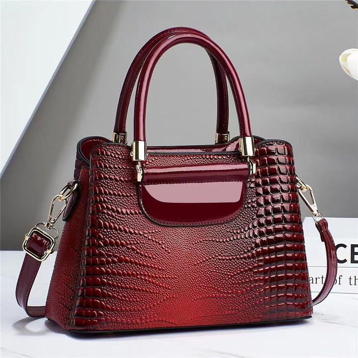 Damen Handtasche mit eleganter Krokodilprägung und abnehmbarem Schultergurt Nord Taschen
