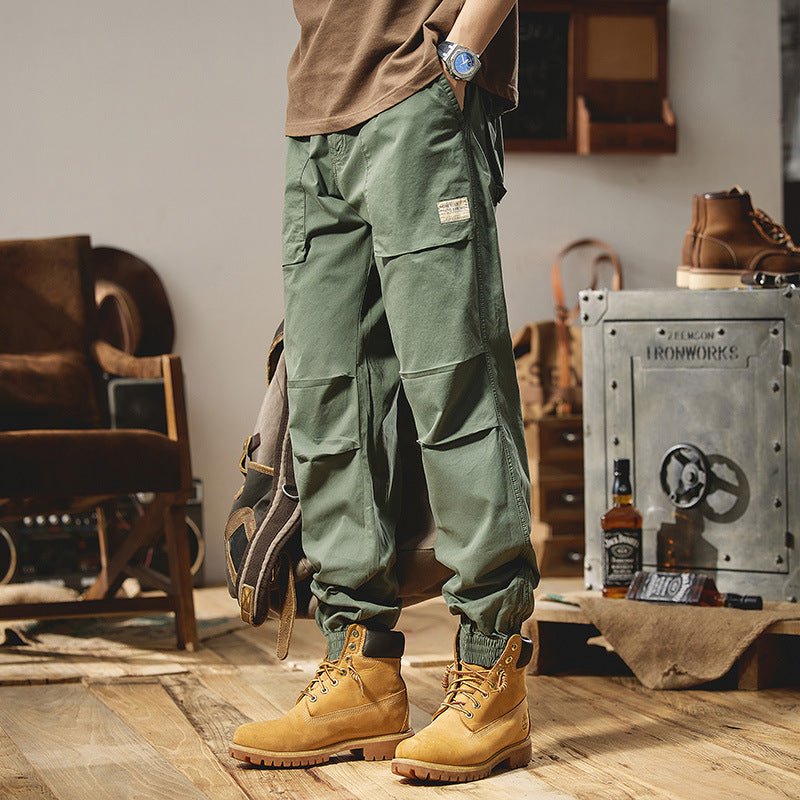 Herren Funktionale Kargo-Joggerhose mit Kniepaneelen, elastischen Bündchen und Mehrfachtaschen Nord Taschen