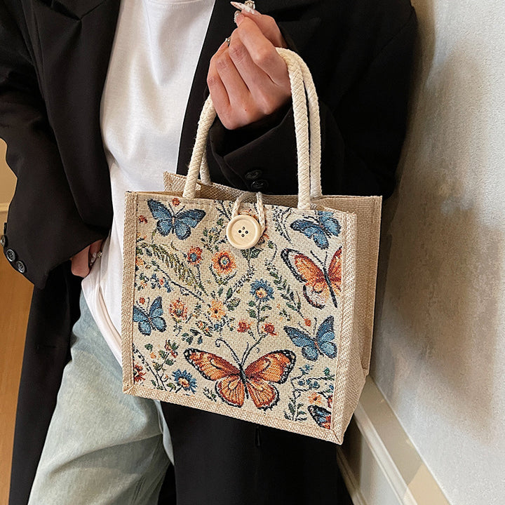 Damen Blumenstickerei Tragetasche Nord Taschen