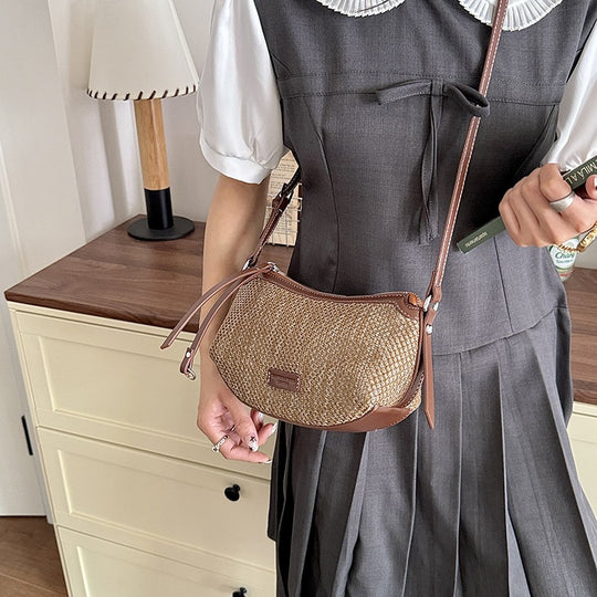 Damen Umhängetasche mit elegantem gewebtem Design und abnehmbarem Schulterriemen Nord Taschen
