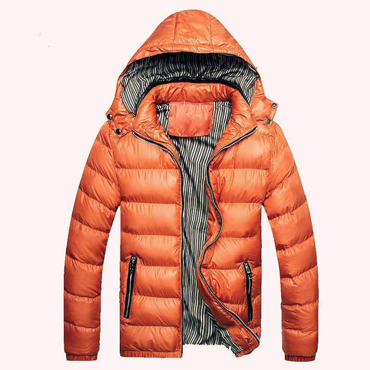Herren Gefütterte Stepp-Expeditionsjacke mit Kunstfellkapuze und Frontmix-Taschen Nord Taschen