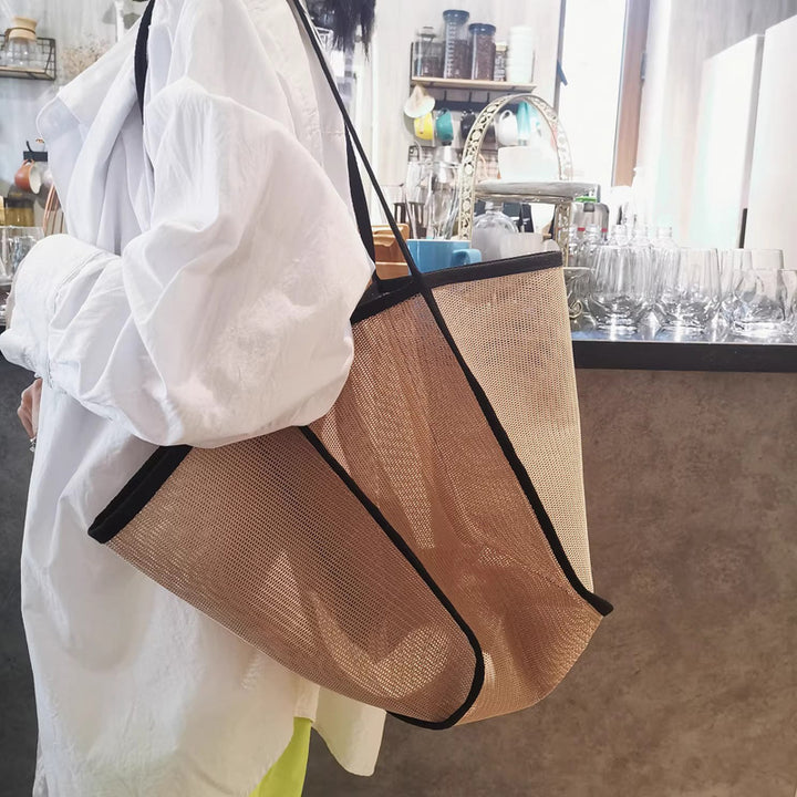 Damen Shopper-Tasche mit abnehmbarem Innenbeutel und eleganten Kunstlederakzenten Nord Taschen
