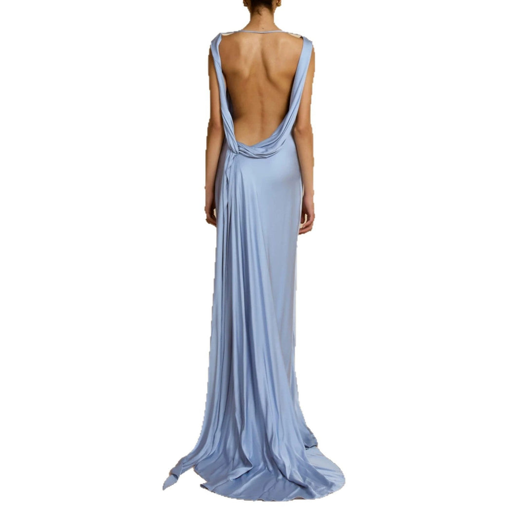 Damen Elegantes Maxikleid mit drapierten Details Nord Taschen
