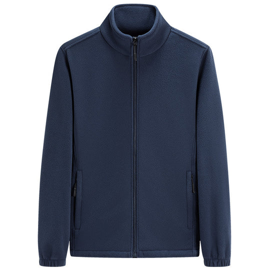 Herren Microfleece Outdoorjacke mit Stehkragen und durchgehendem Reißverschluss Nord Taschen