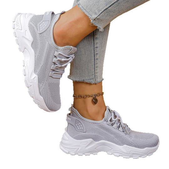 Damen Sportliche Mesh Sneakers mit dämpfender Sohle und atmungsaktiver Konstruktion