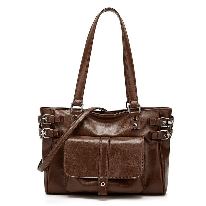 Damen Henkeltasche mit stilvollem Faltendesign und praktischen Reißverschlussfächern Nord Taschen