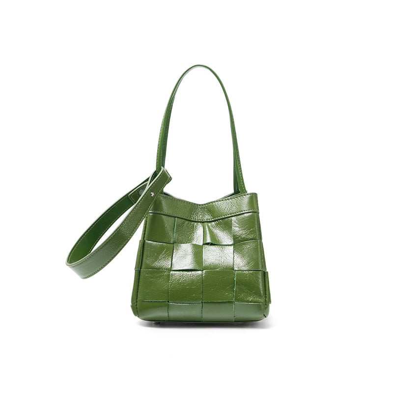 Damen trendige Schultertasche im modernen Flecht-Design Nord Taschen