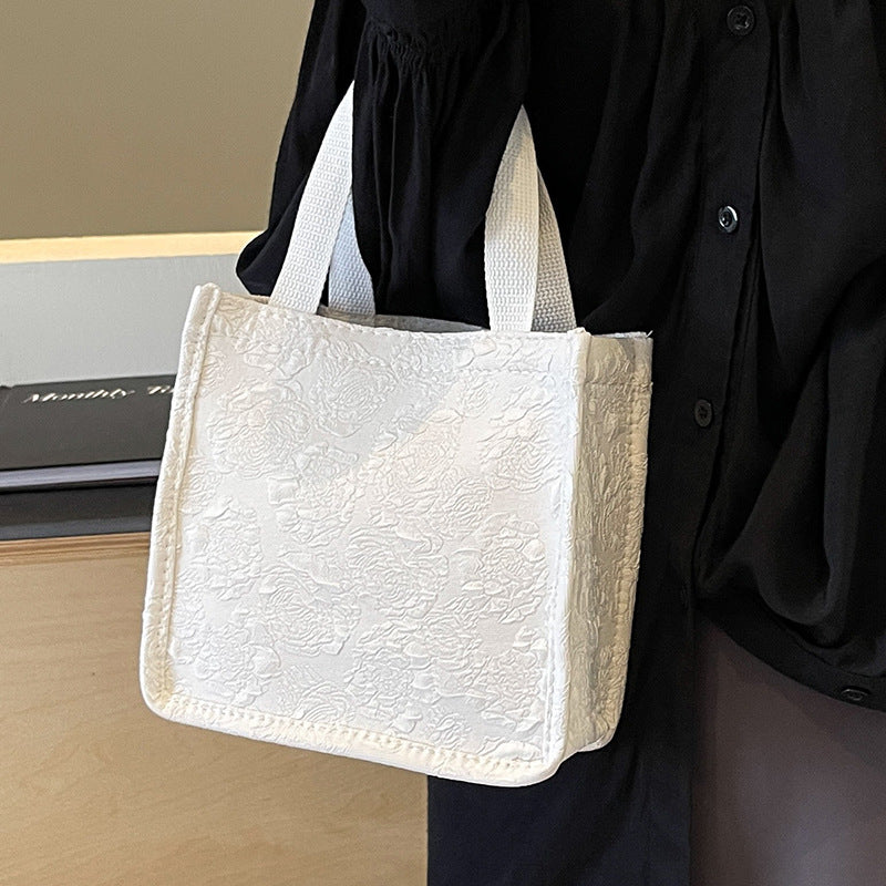 Damen Jute-Tragetasche mit floralem Muster und stabilen Griffen Nord Taschen