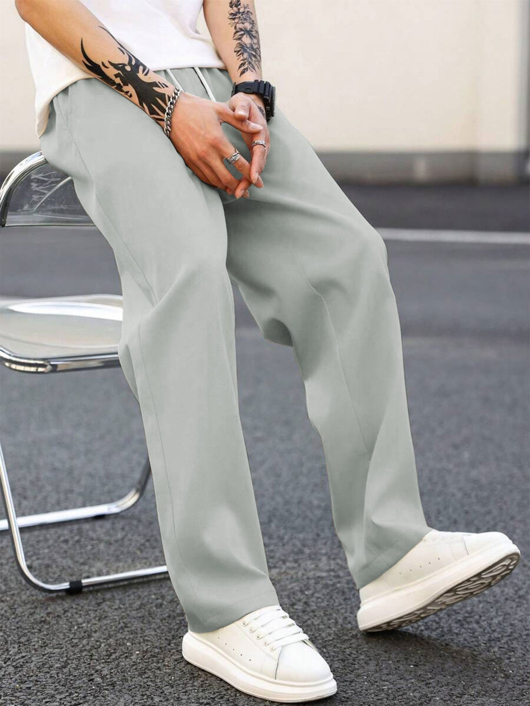 Herren modische Freizeithose mit weiter Passform und elastischem Bund Nord Taschen