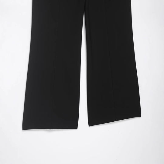 Damen Elegante weite Bundfaltenhose mit hoher Taille und weitem Bein Nord Taschen