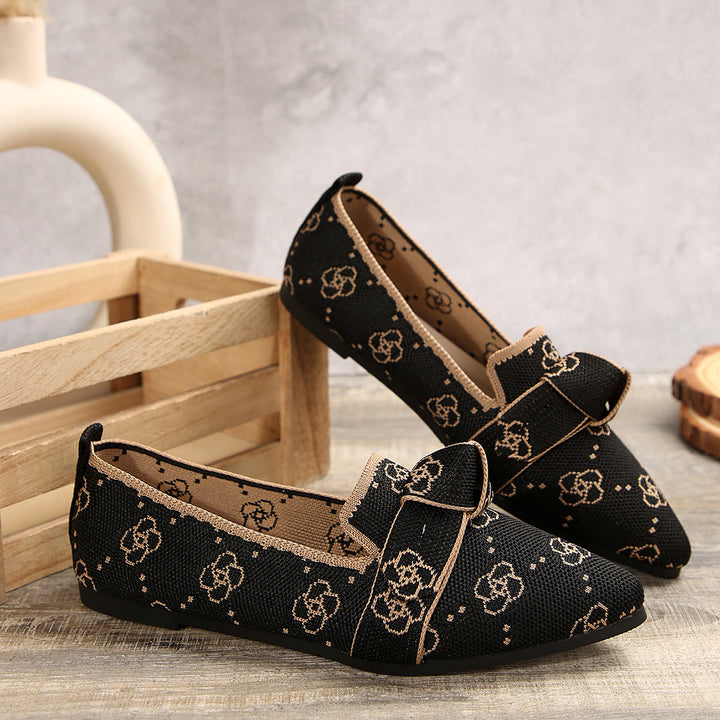 Damen Ballerinas mit modischem Streifendesign und charmantem Schleifenakzent Nord Taschen