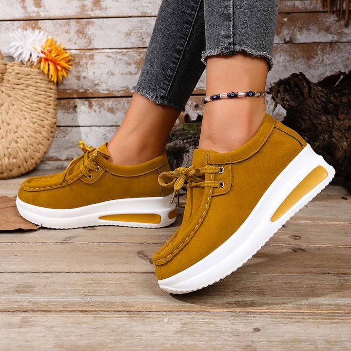 Damen nan Keil-Sneaker im Mokassin-Stil mit dämpfender Luftkissen-Plateausohle Nord Taschen