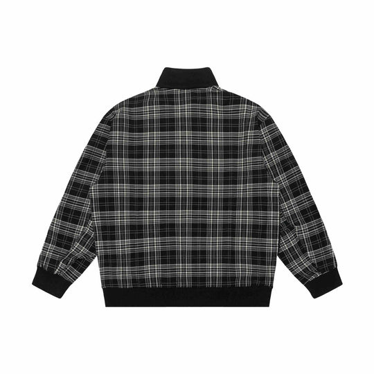 Damen Sweatjacke mit Stehkragen und kariertem Schulterstreifen Nord Taschen
