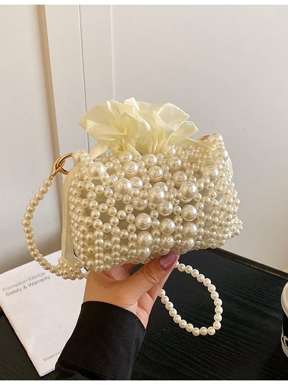 Damen modische Perlenhandtasche mit dekorativen Riemen Nord Taschen