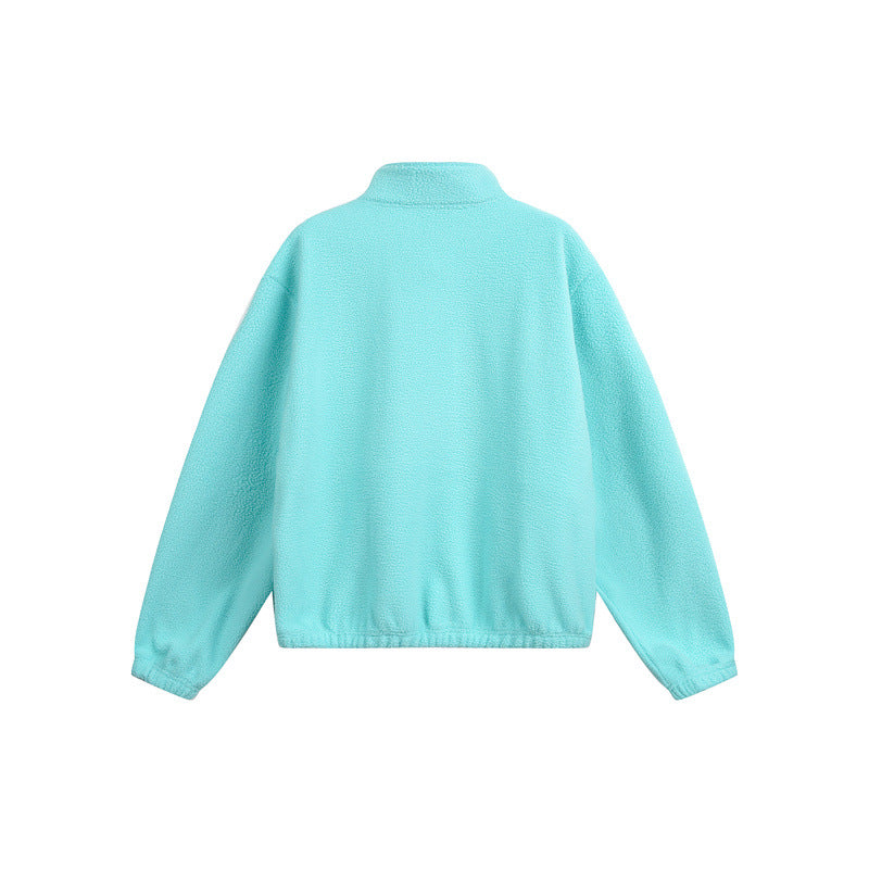 Unisex Oversize Fleece-Halbzip mit Stehkragen und Reißverschlusstaschen Nord Taschen