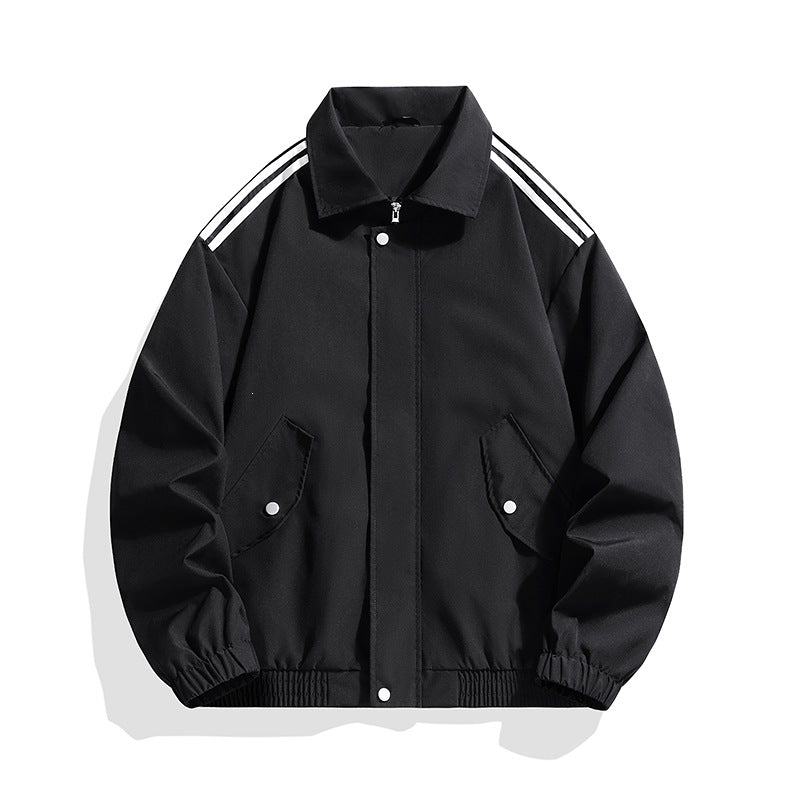 Herren Sportlich-urbane Oversize Bomberjacke mit geripptem Saum, Druckknopfblende & Schulterstreifen Nord Taschen