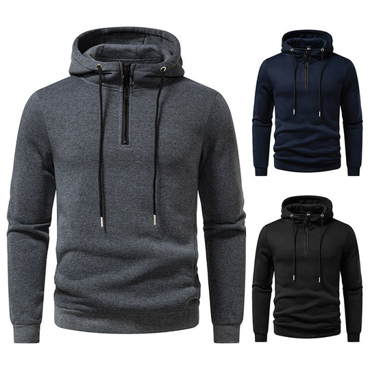 Herren Kapuzenpullover mit modernem Reißverschluss und atmungsaktivem Material Nord Taschen