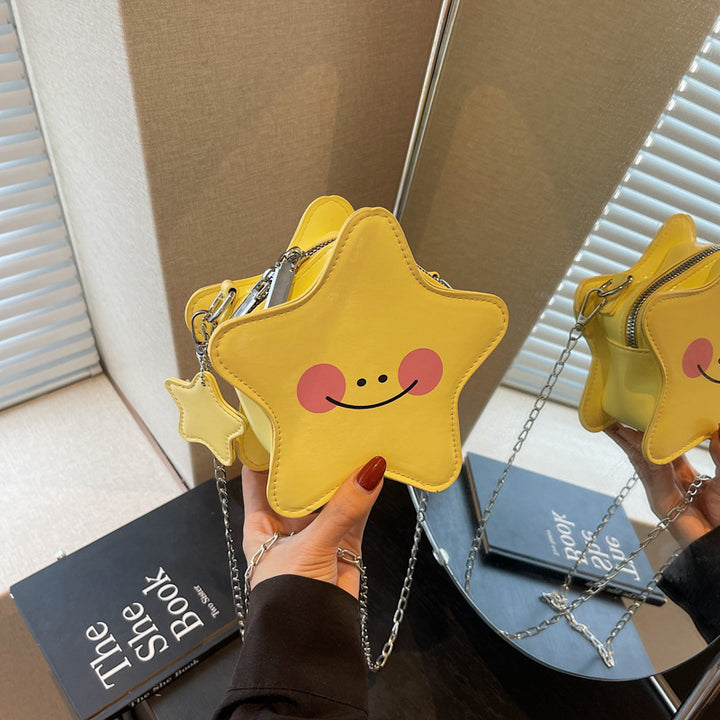 Damen Handtasche im Sternen-Design mit abnehmbarem Schulterriemen Nord Taschen