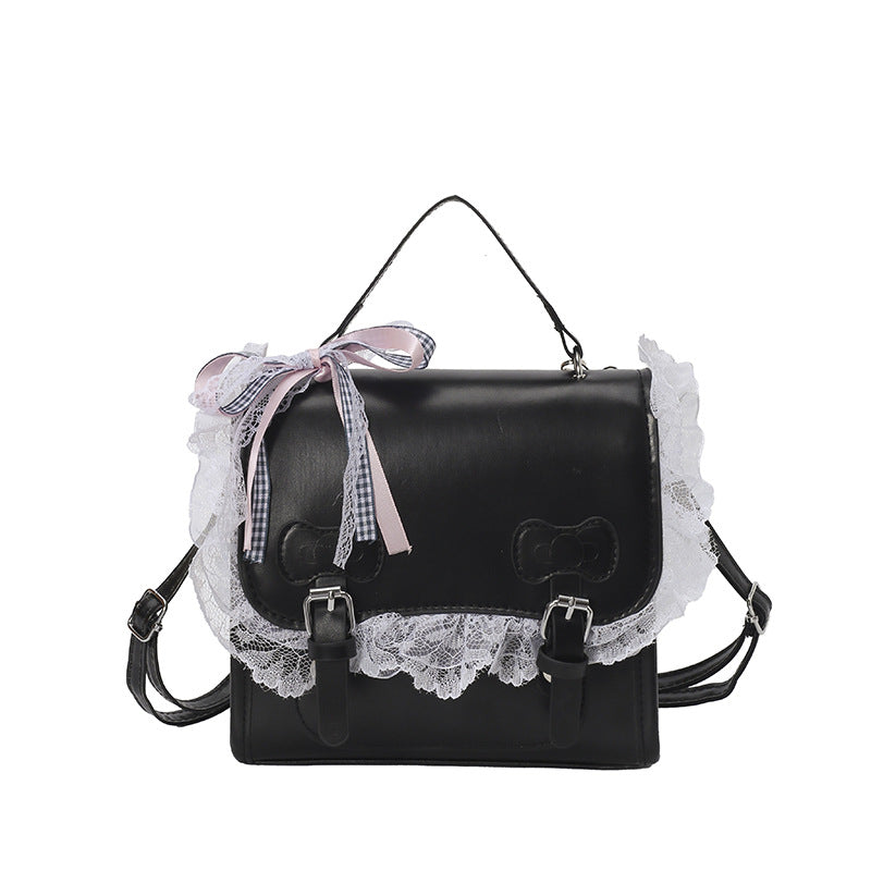Damen stilvolle Rucksacktasche mit verspieltem Spitzenrand Nord Taschen