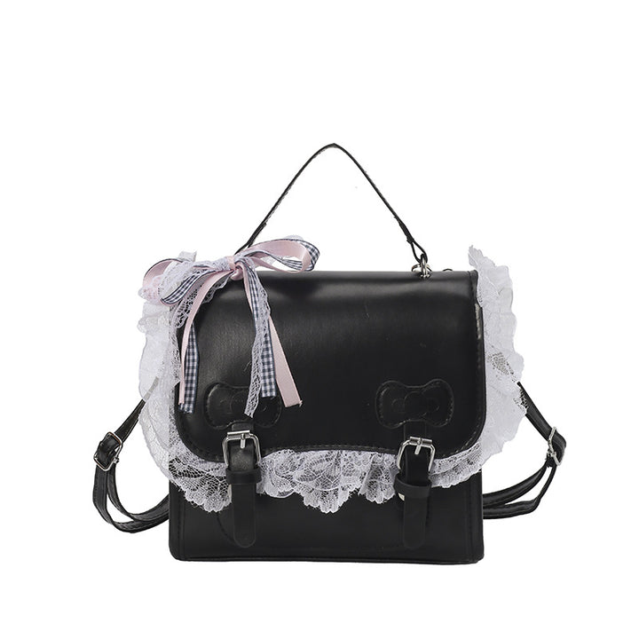 Damen stilvolle Rucksacktasche mit verspieltem Spitzenrand Nord Taschen