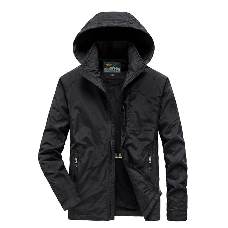 Herren Tech‑Hoodie‑Parka mit Mikrofleece‑Innenlage und verdeckten Reißverschlüssen Nord Taschen
