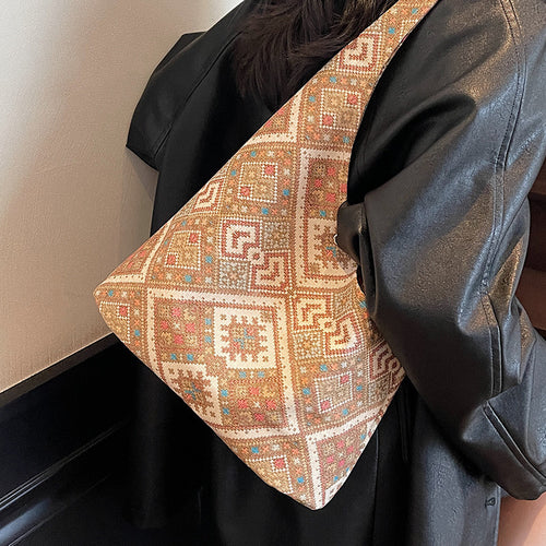 Damen Hobo-Tasche mit kunstvollen ethnischen Mustern Nord Taschen