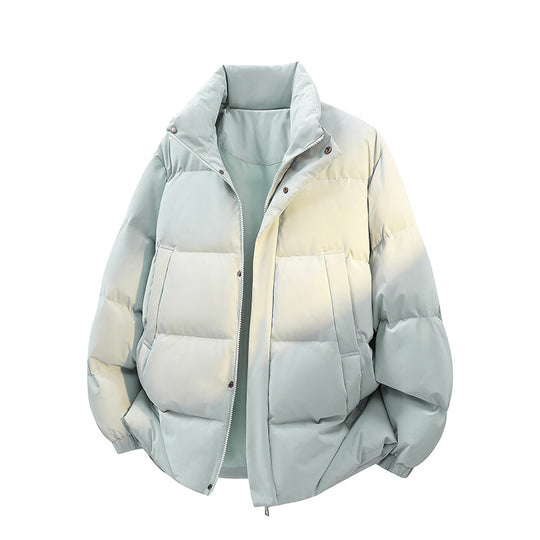 Herren Kurz geschnittener Oversize-Puffer mit Stehkragen, Druckknopfblende und verdecktem Reißverschluss Nord Taschen