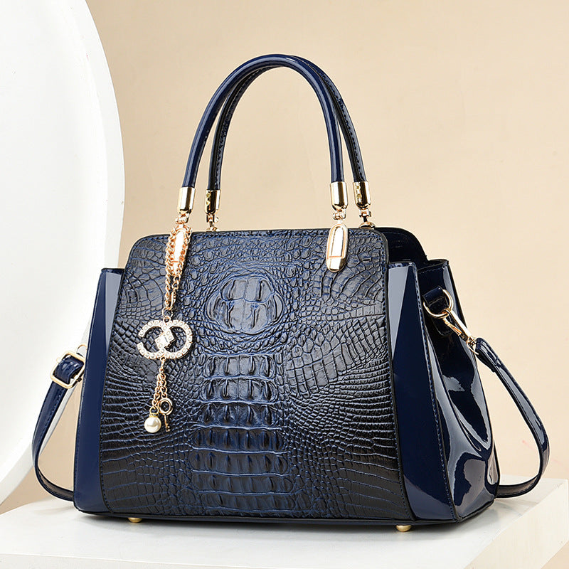 Damen elegante Handtasche mit luxuriöser Kroko-Prägung Nord Taschen