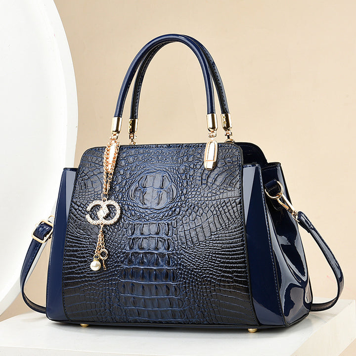 Damen elegante Handtasche mit luxuriöser Kroko-Prägung Nord Taschen