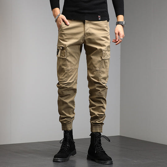 Herren Cargo-Joggerhose mit Multifunktionalen Taschen, verstärkten Kniepartien und elastischen Bündchen Nord Taschen