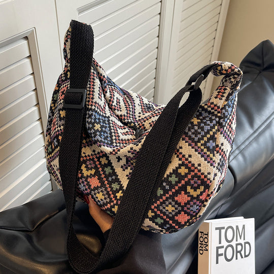 Damen Hobo-Tasche mit buntem geometrischem Muster Nord Taschen