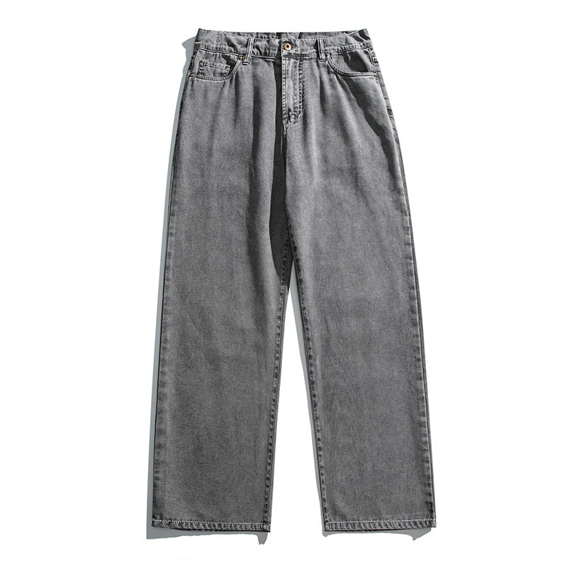 Damen Jeanshose mit hohem Bund, geradem Bein und Vintage‑Waschung Nord Taschen