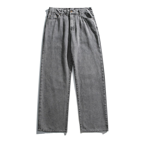 Damen Jeanshose mit hohem Bund, geradem Bein und Vintage‑Waschung Nord Taschen