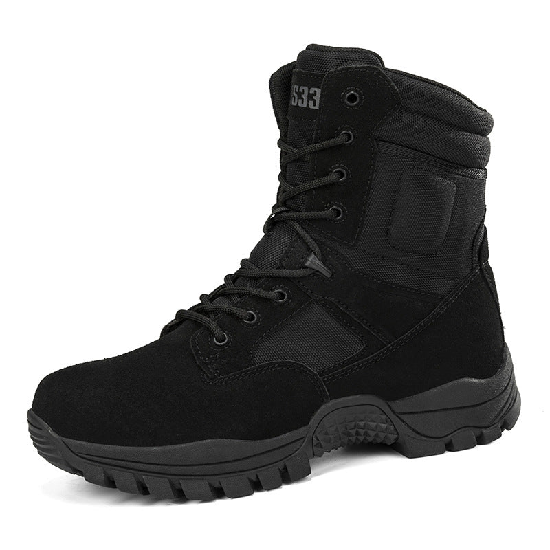 Herren taktische Stiefel mit hohem Knöchelschutz und rutschfester Sohle