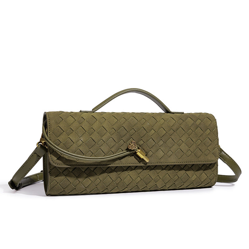 Damen Clutch mit kunstvollem Flechtmuster Nord Taschen