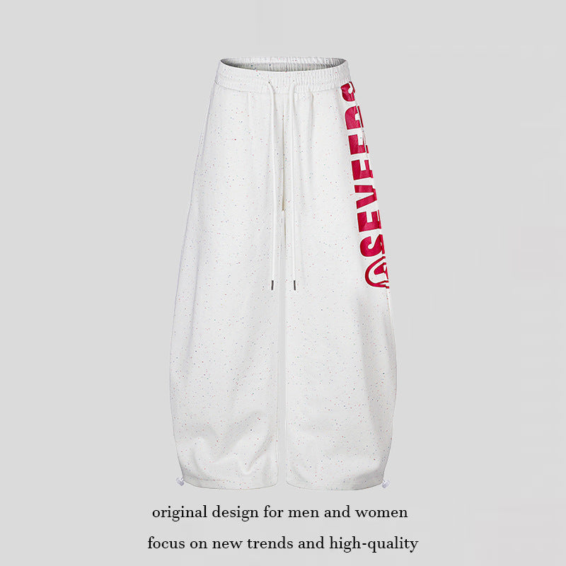 Damen Weite Culotte-Sweathose aus French-Terry mit hohem Komfortbund, Kordelzug und verstellbarem Saum Nord Taschen