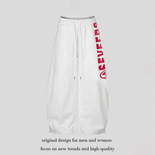 Damen Weite Culotte-Sweathose aus French-Terry mit hohem Komfortbund, Kordelzug und verstellbarem Saum Nord Taschen