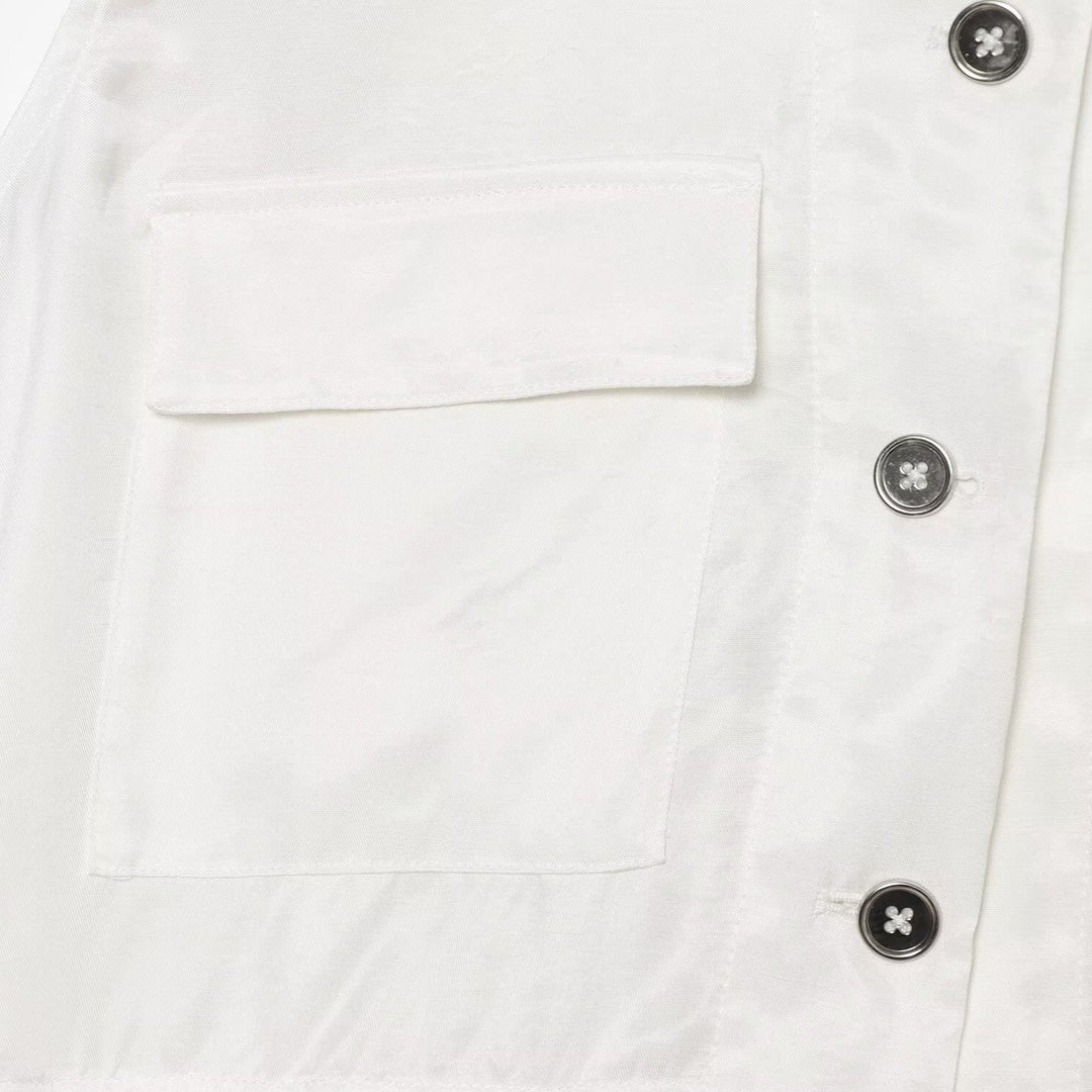 Damen Utility‑Weste mit Tunnelzug, Pattentaschen und Stehkragen Nord Taschen